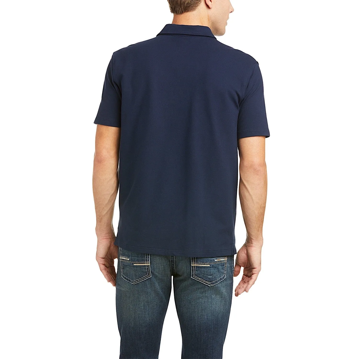 Ariat Mens Medal Polo Navy