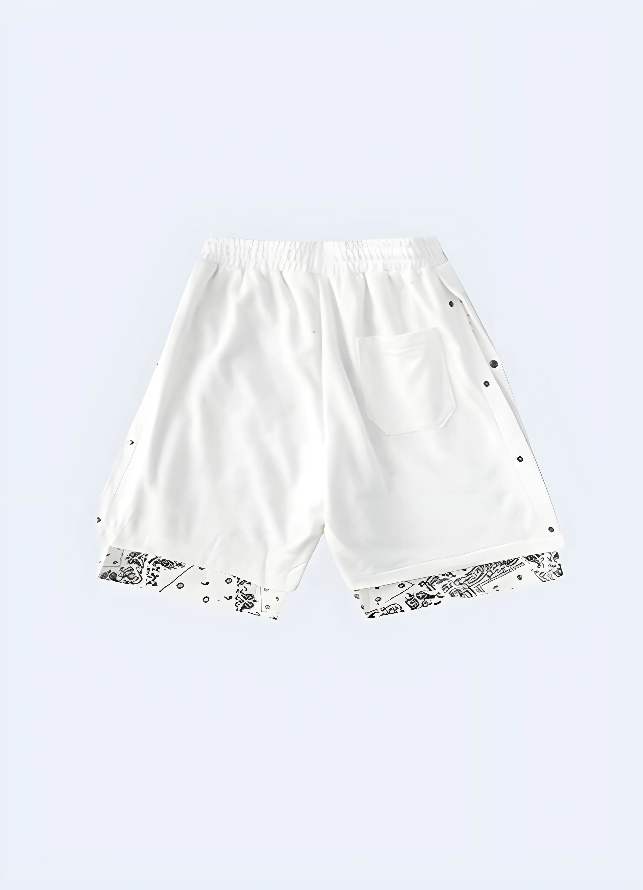 Black And White Bandana Shorts