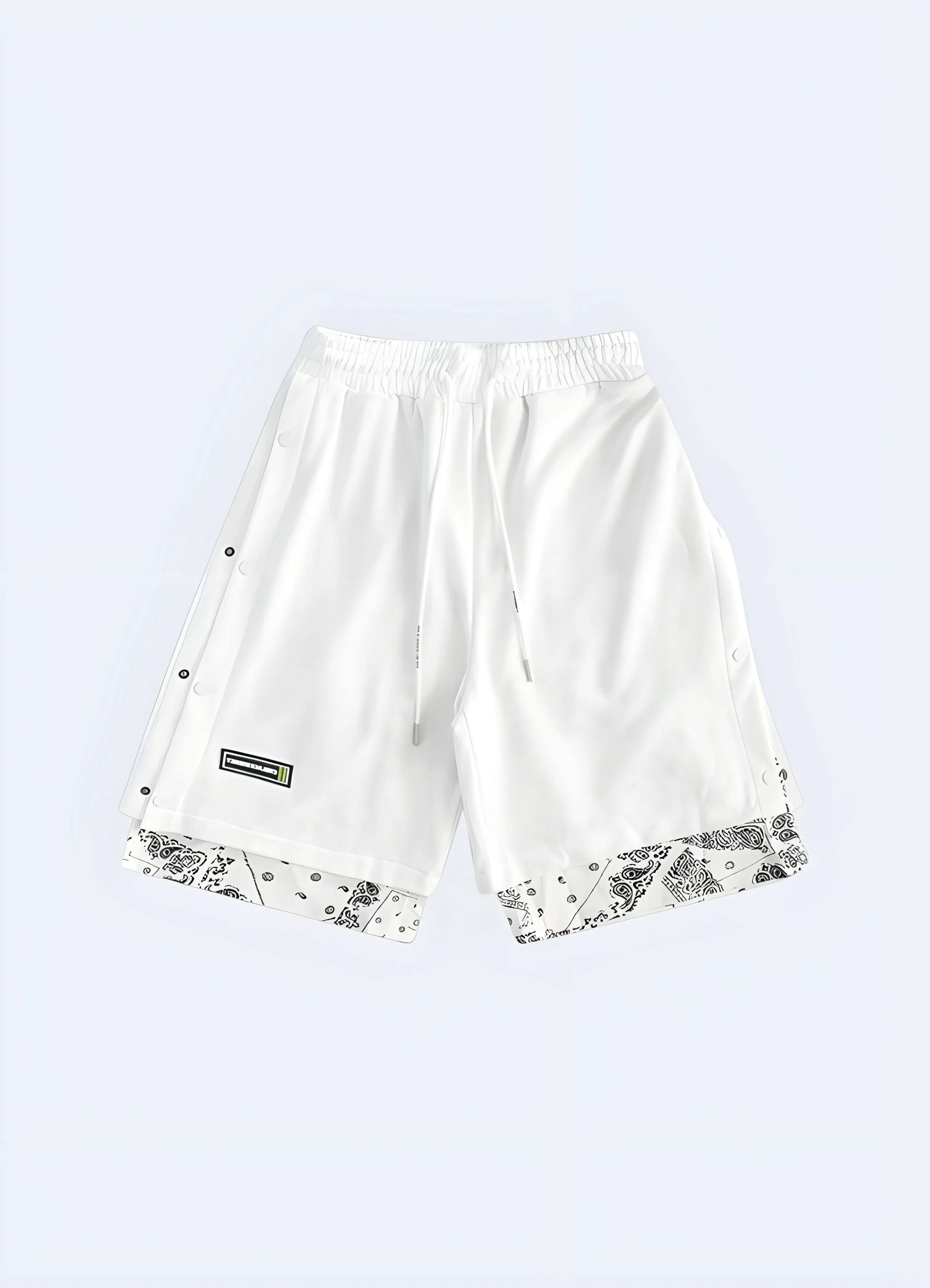 Black And White Bandana Shorts