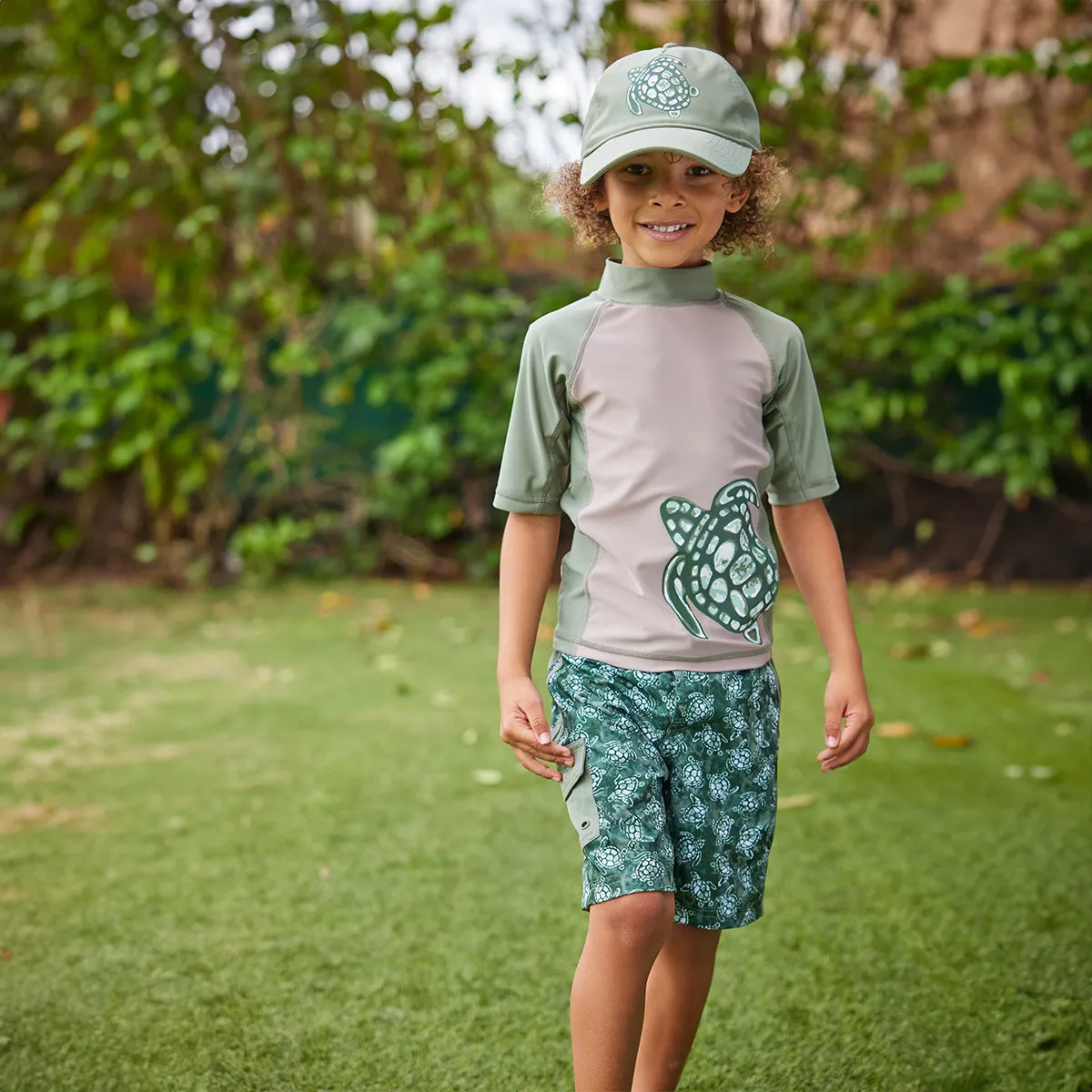 Boy's Racer Stripe Board Shorts