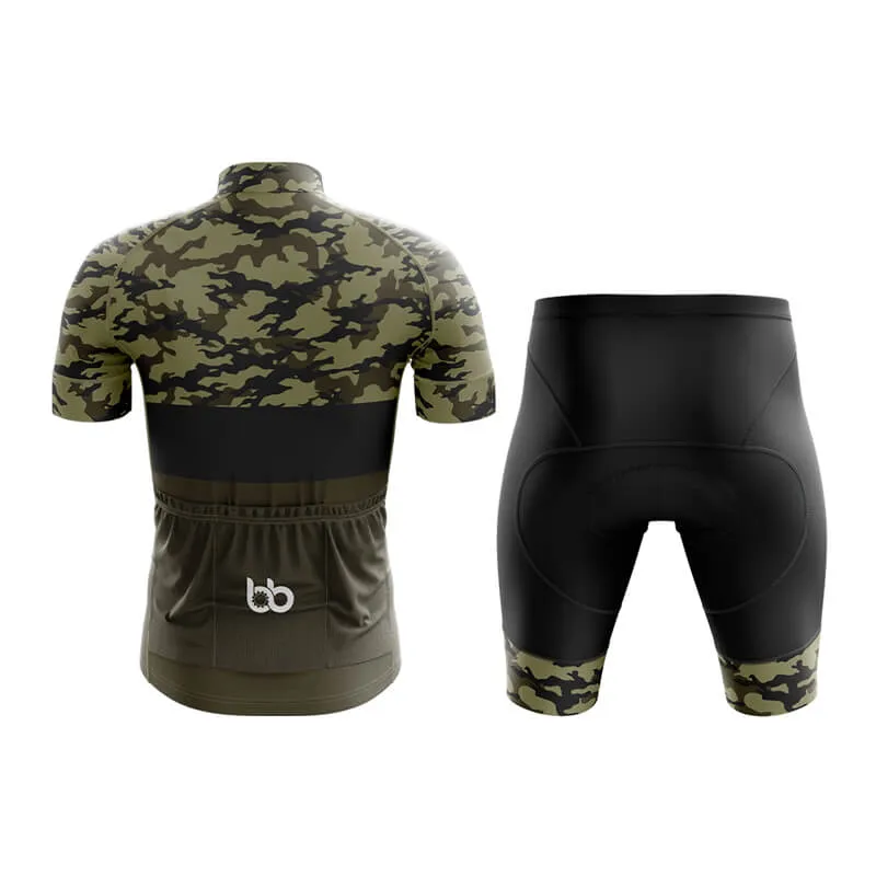 Camouflage Neck Club Cycling Kit (V2) (Green)