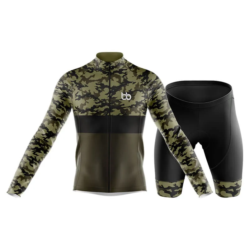 Camouflage Neck Club Cycling Kit (V2) (Green)