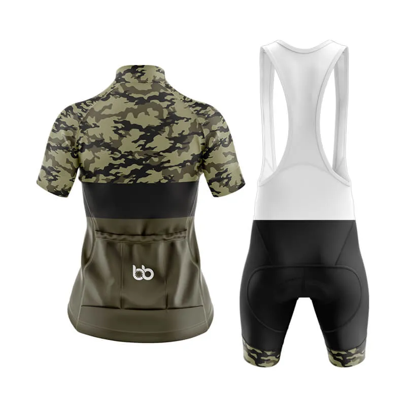 Camouflage Neck Club Cycling Kit (V2) (Green)