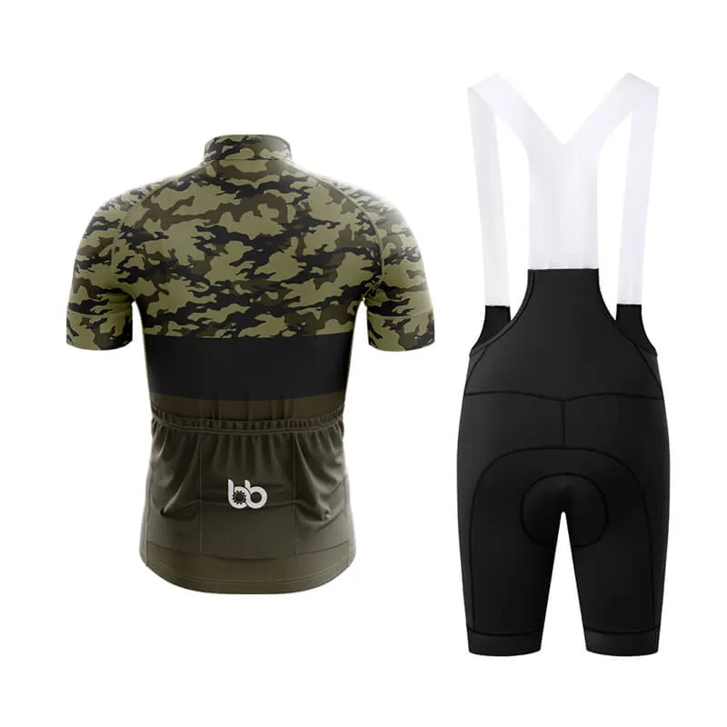 Camouflage Neck Club Cycling Kit (V2) (Green)