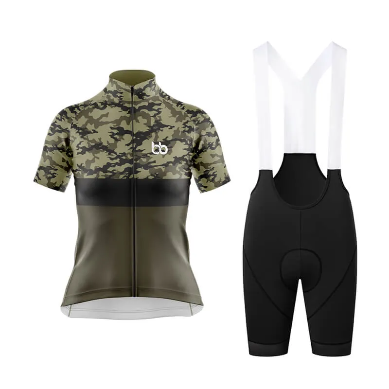 Camouflage Neck Club Cycling Kit (V2) (Green)