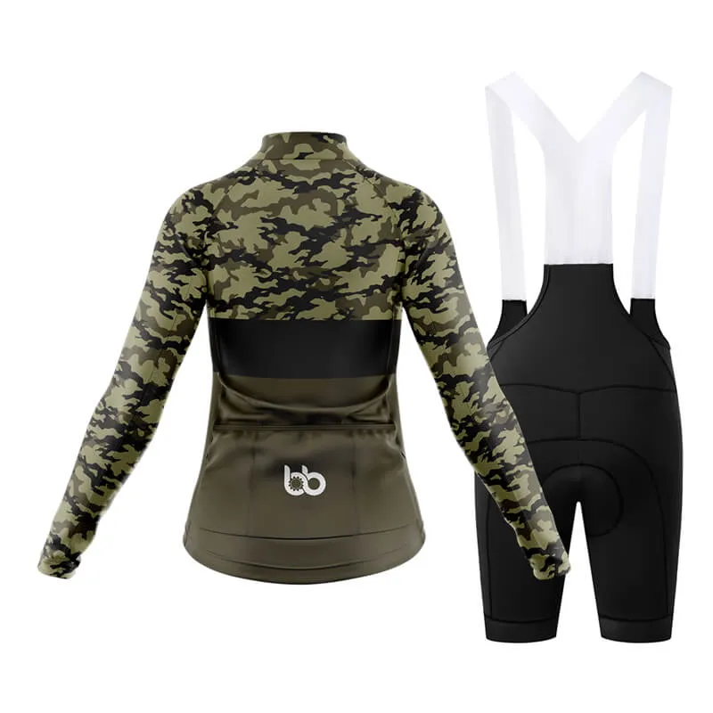 Camouflage Neck Club Cycling Kit (V2) (Green)