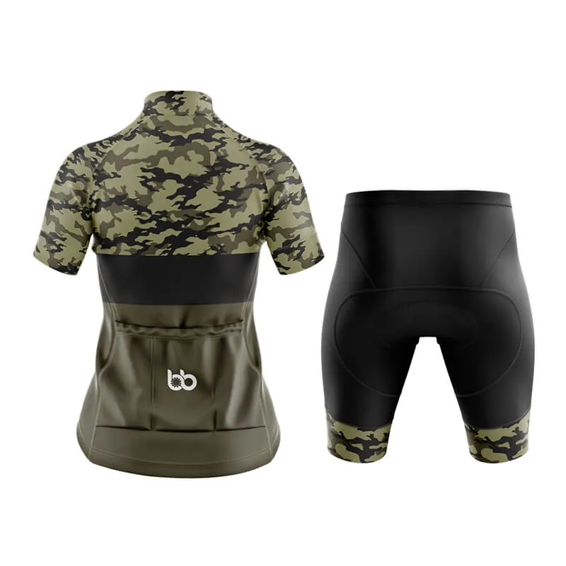 Camouflage Neck Club Cycling Kit (V2) (Green)