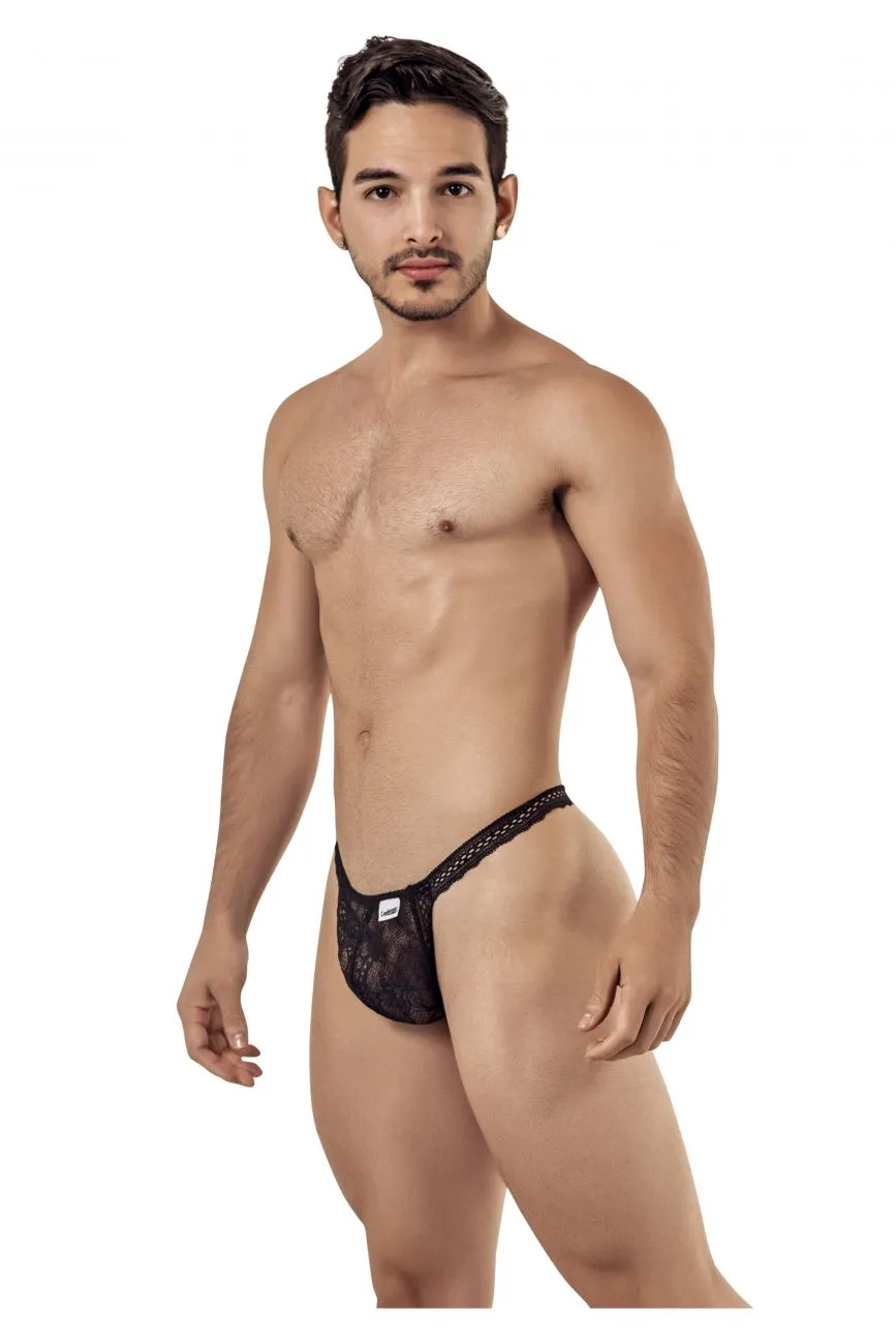 CandyMan 99420 Double Lace Thongs Color Black