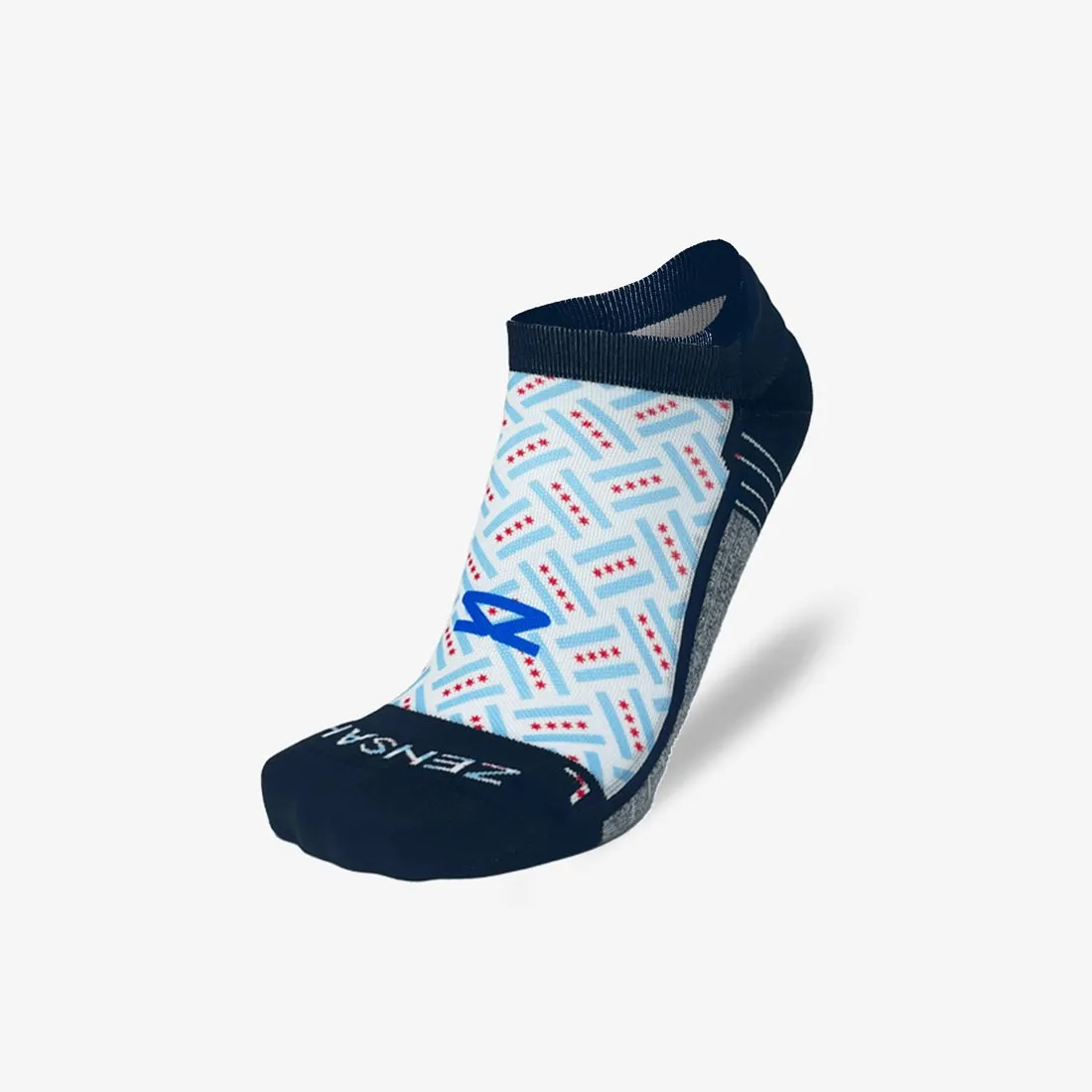 Chicago Flags Running Socks (No Show)