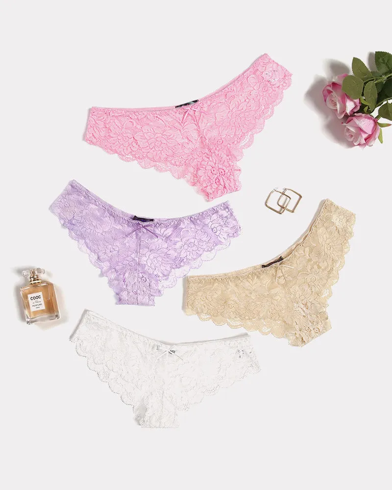 Floral Lace Panties Hipster Underwear