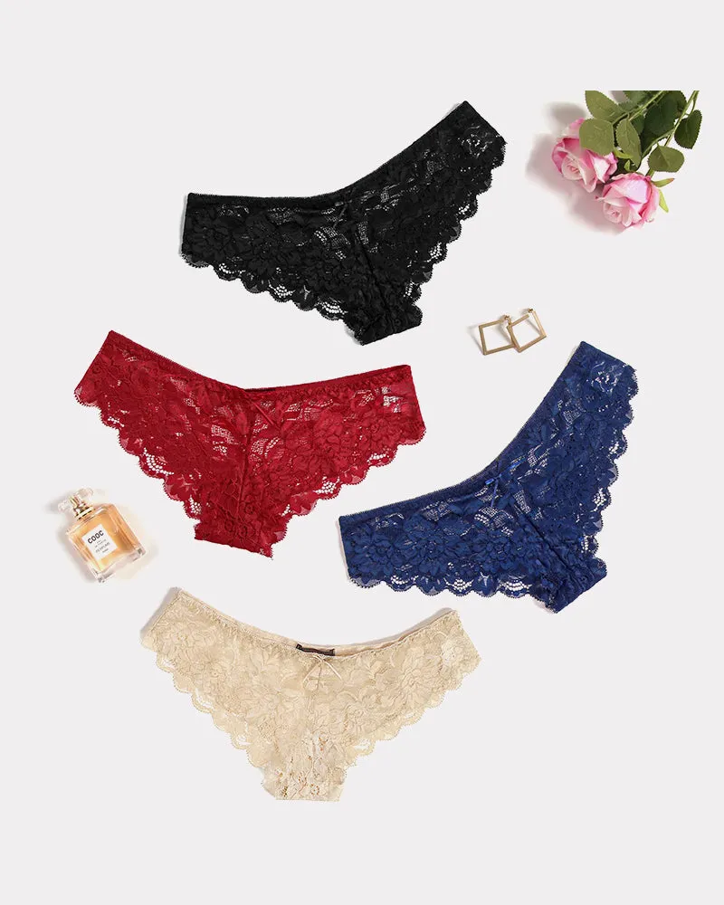 Floral Lace Panties Hipster Underwear