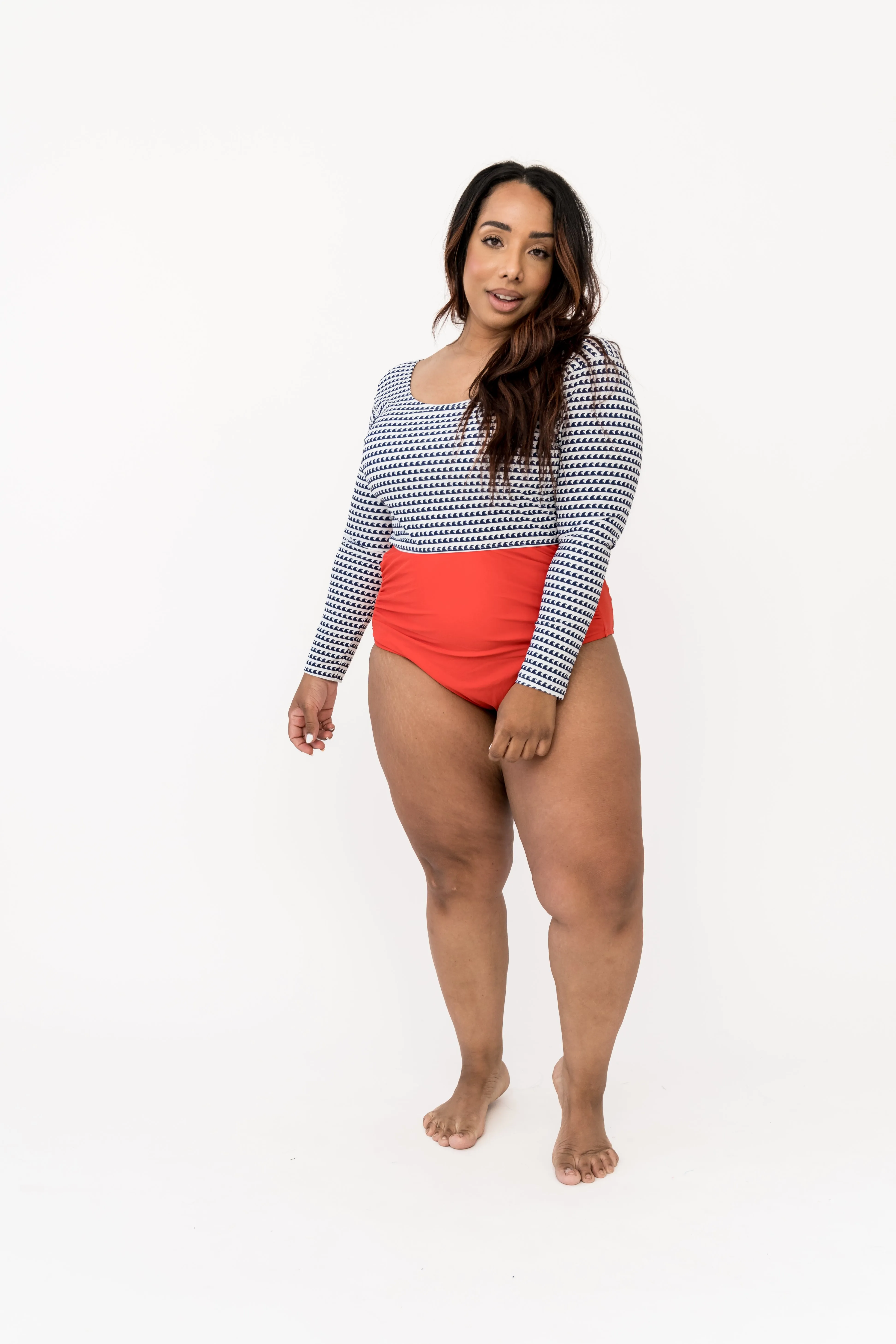 High Rise Barefoot Bottom | Nautical Red