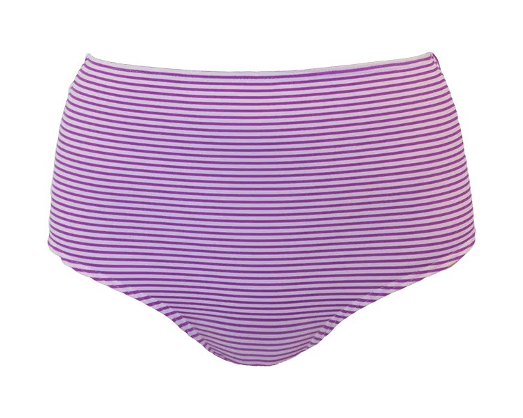 High Waist Bottom - Purple Stripe - FINAL SALE - FINAL FEW