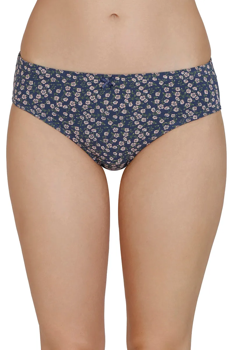 Inner Elastic Print Mid Rise Bikini Panties (Pack of 3)