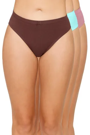 Inner Elastic Solid Mid Rise Bikini Panty (Pack of 3)