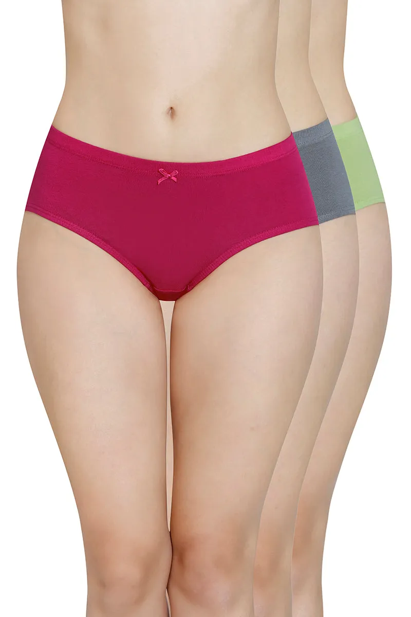 Inner Elastic Waistband Hipster Panty (Pack of 3)