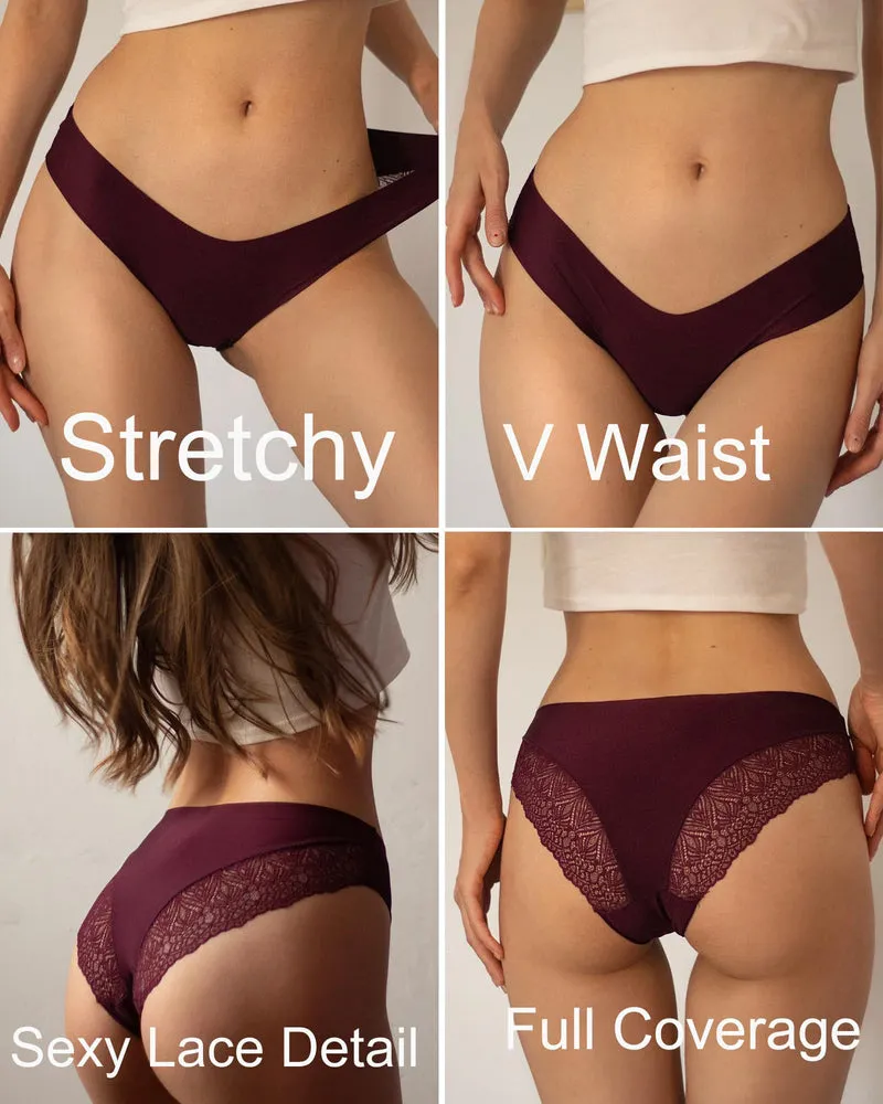 Lace Panties No Show Hipster V-Waist Hipster