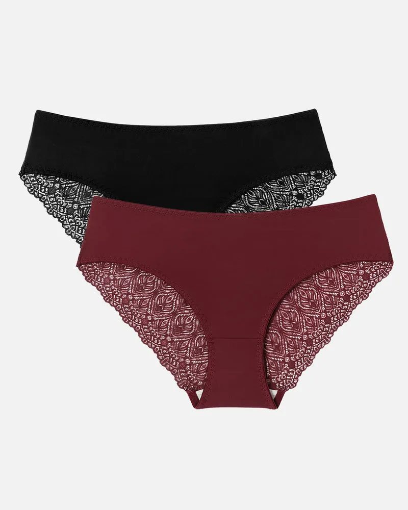 Lace Panties No Show Hipster V-Waist Hipster