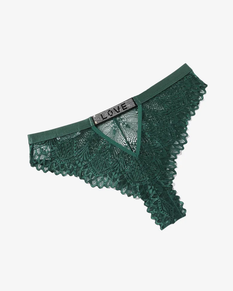 Lace Panty Rhinestone Underwear