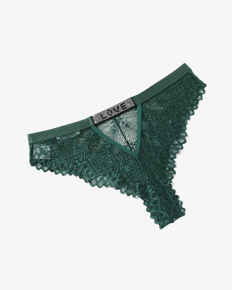 Lace Panty Rhinestone Underwear