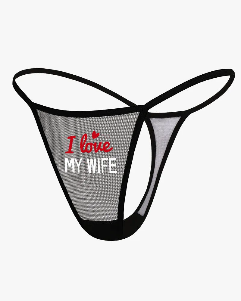 Low Rise T-back Mesh Panties