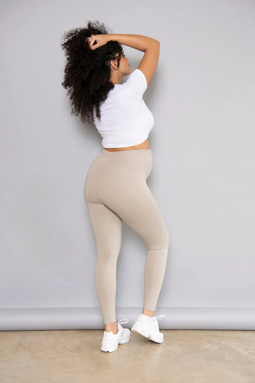 Maternity Everyday Leggings - Oatmeal Beige