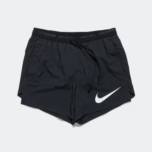 Mens 5" Brief Lined Running Shorts - Black