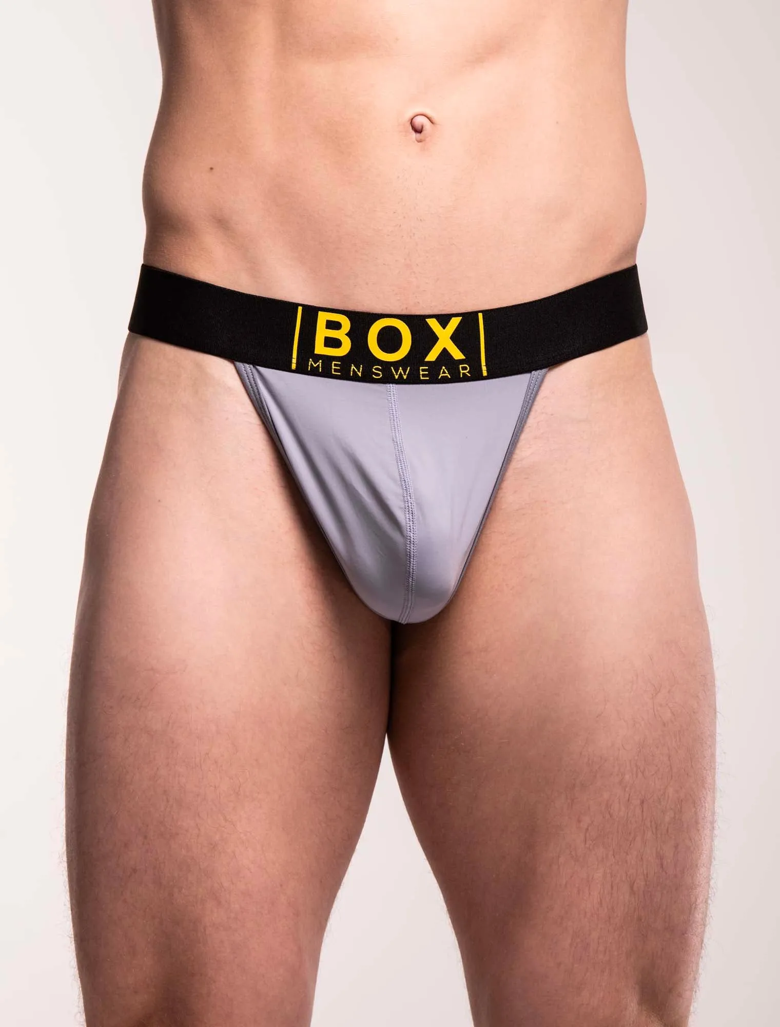 Mens Lux Thong - Grey & Neon