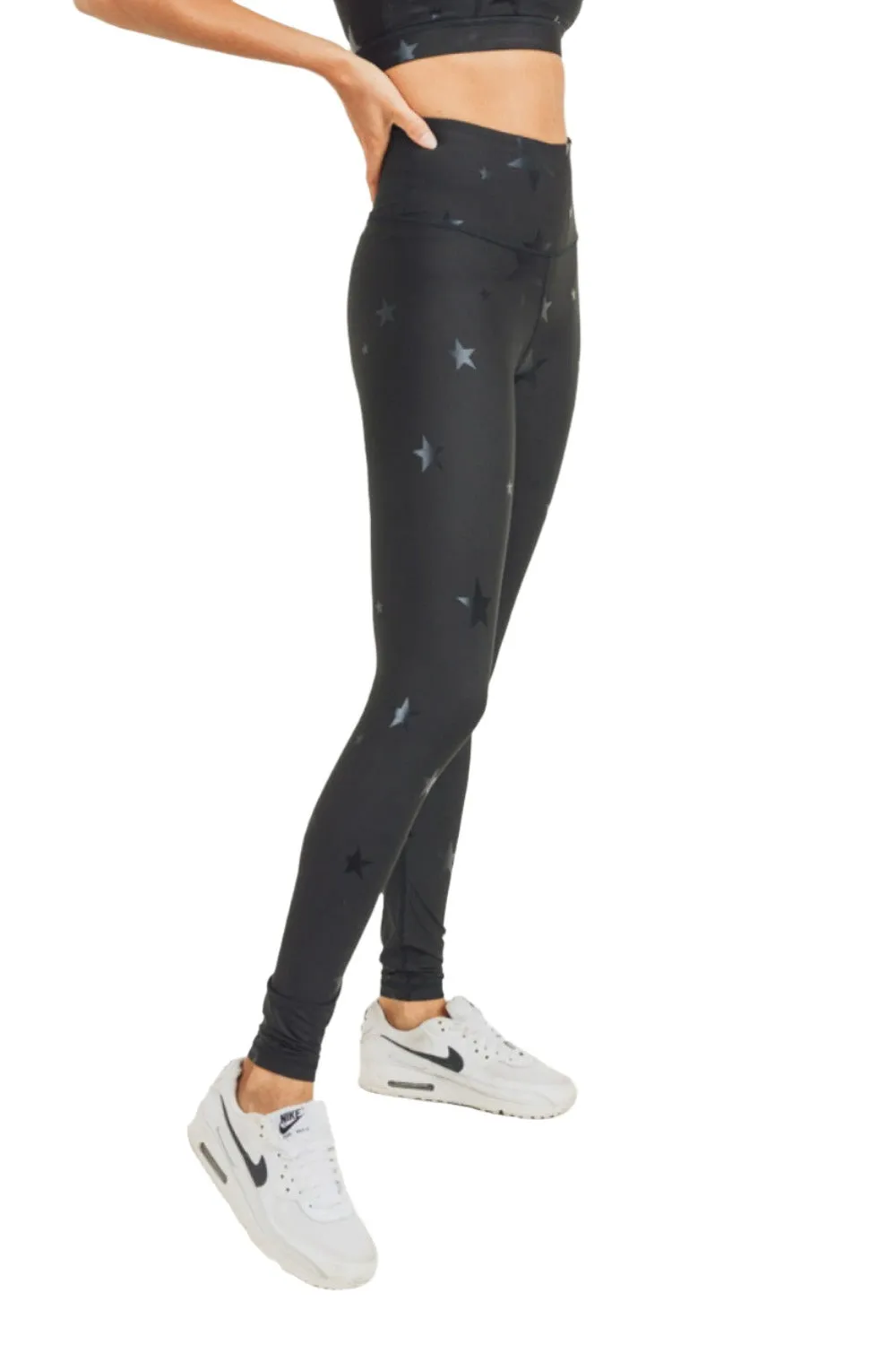 Mono B Star Print Foil Legging APH2898 and Plus