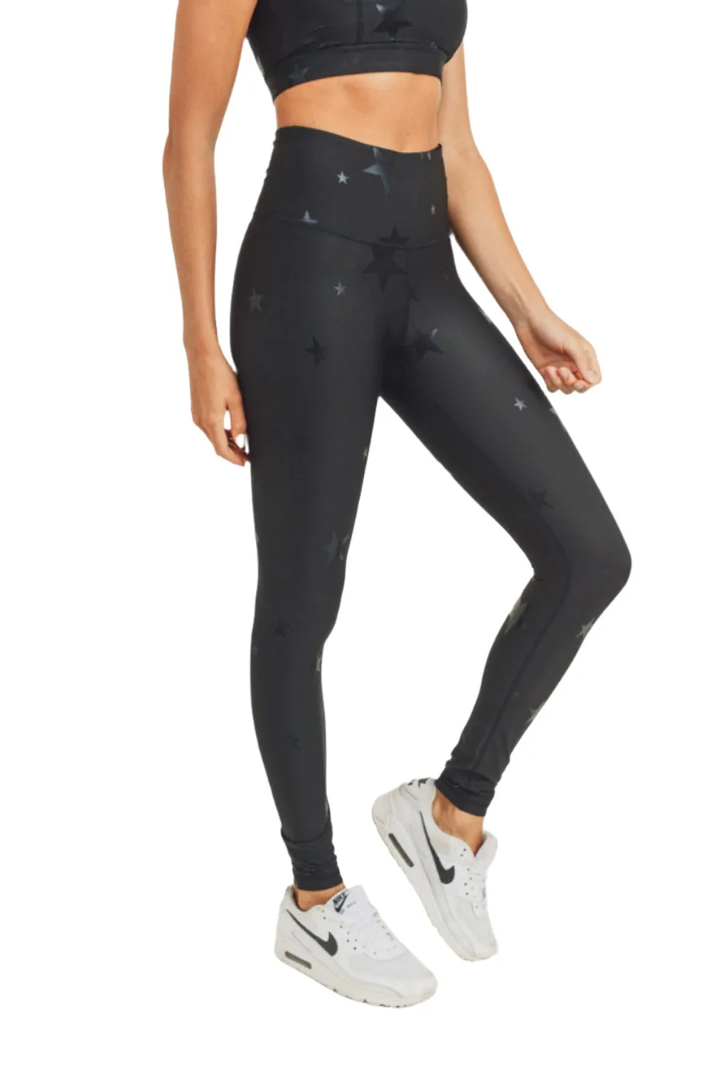 Mono B Star Print Foil Legging APH2898 and Plus