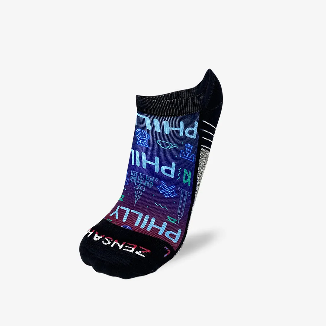 Neon Philly Running Socks (No Show)