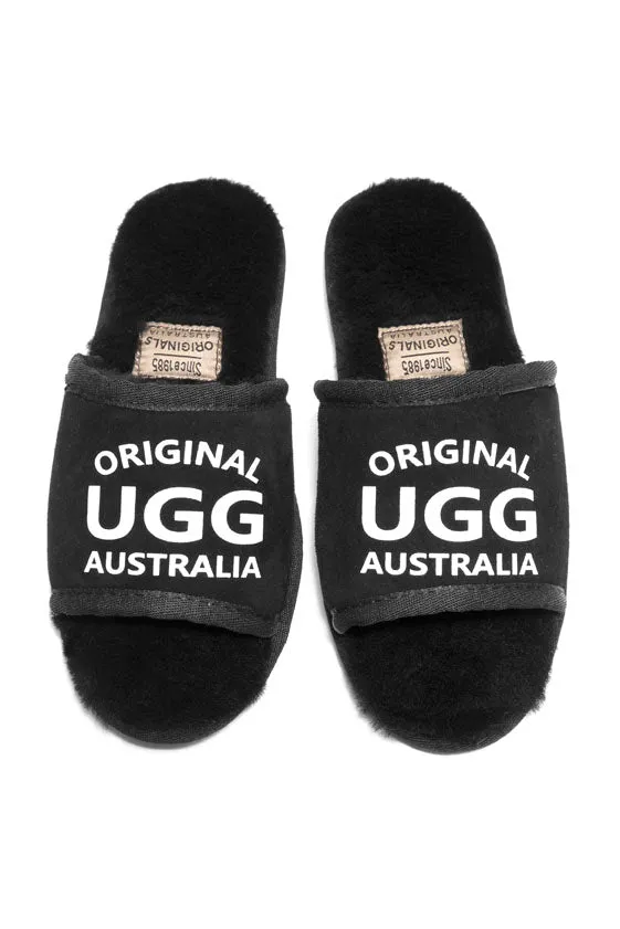 Original UGG Australia Slides Black Print