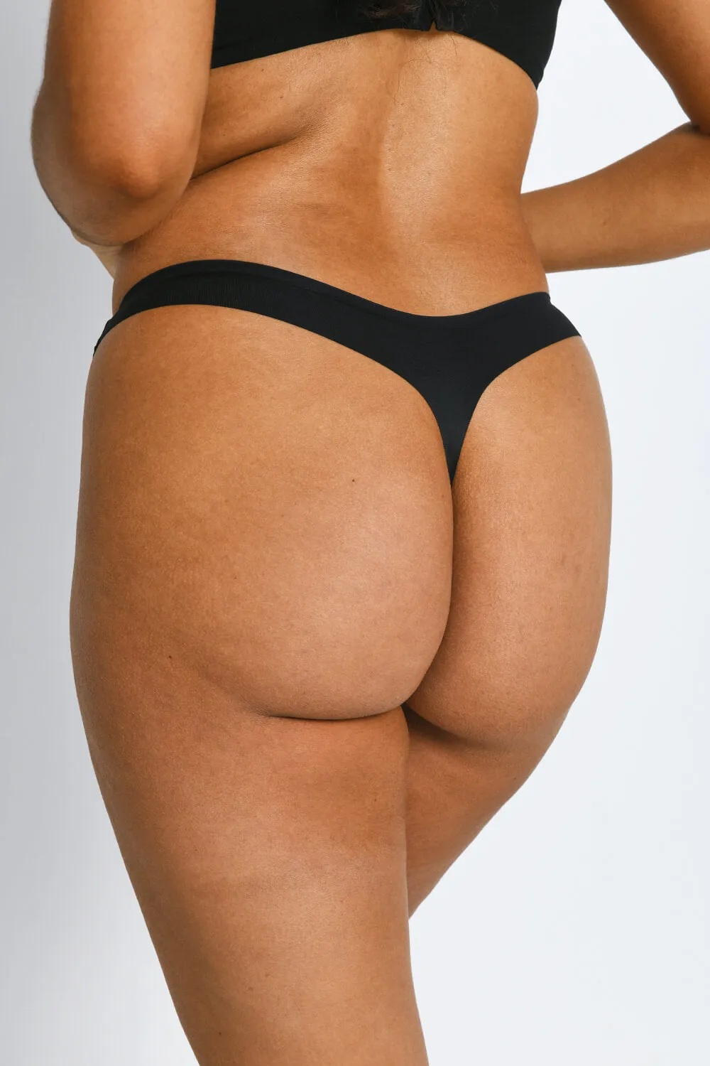 Seamless Thongs 3 Pack - Black