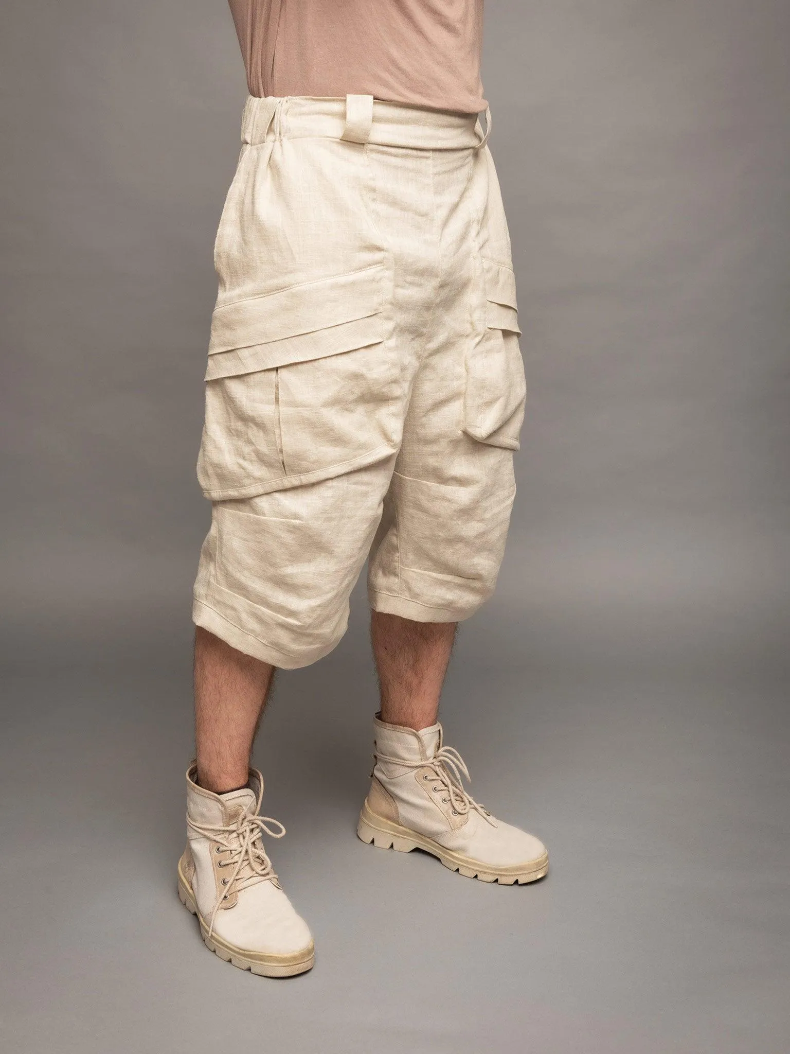 Zyrex - Lightweight Linen Cargo Shorts